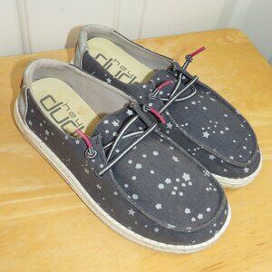 Hey Dude Wendy Youth Shoes Slip On Cat Eye Navy Youth 3/Ladies' 4